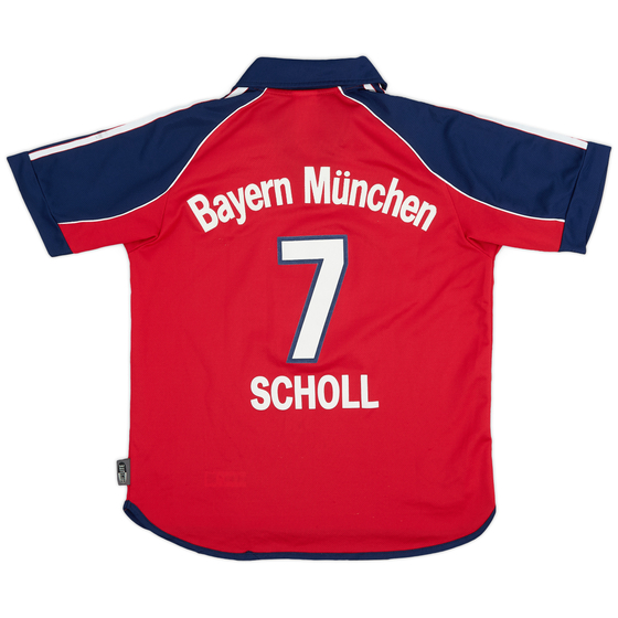 1999-01 Bayern Munich Home Shirt Scholl #7 - 6/10 - (L.Boys)