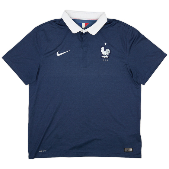 2014-15 France Home Shirt - 9/10 - (XL)