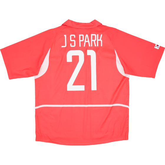 2002-03 South Korea Home Shirt J.S. Park #21 - 9/10 - (XL)