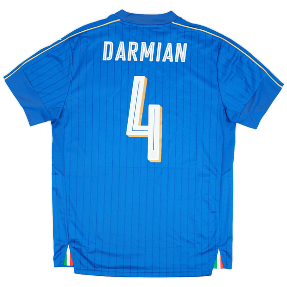 2016-17 Italy Home Shirt Darmian #4 - 9/10 - (L)