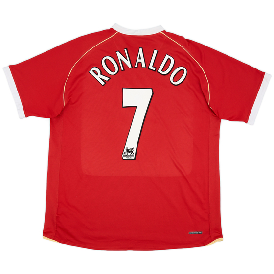 2006-07 Manchester United Home Shirt Ronaldo #7 - 8/10 - (XL)