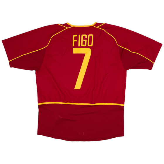 2002-04 Portugal Home Shirt Figo #7 - 9/10 - (XL)