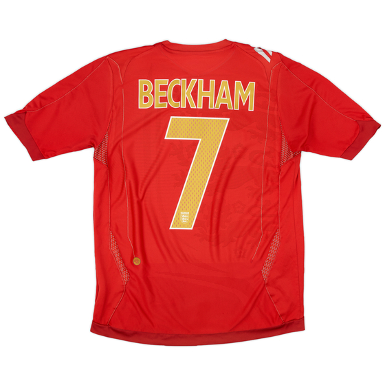 2006-08 England Away Shirt Beckham #7 - 8/10 - (S)