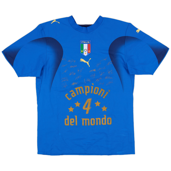 2006 Italy 'Campioni Del Mondo' 'Signed' Home Shirt - 9/10 - (S)