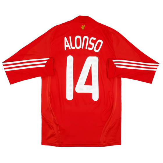 2008-10 Liverpool Home L/S Shirt Alonso #14 - 8/10 - (S)