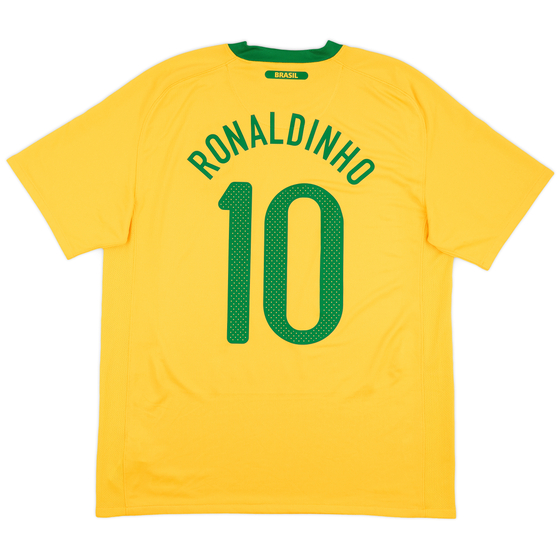 2010-11 Brazil Home Shirt Ronaldinho #10 - 9/10 - (L)