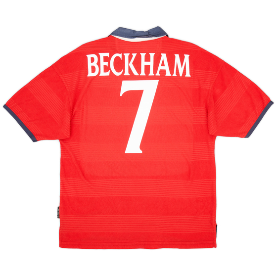 1999-01 England Away Shirt Beckham #7 - 9/10 - (M)