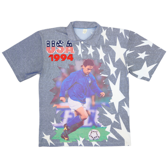 1994 USA World Cup Baggio Graphic Leisure Shirt - 9/10 - (XL)