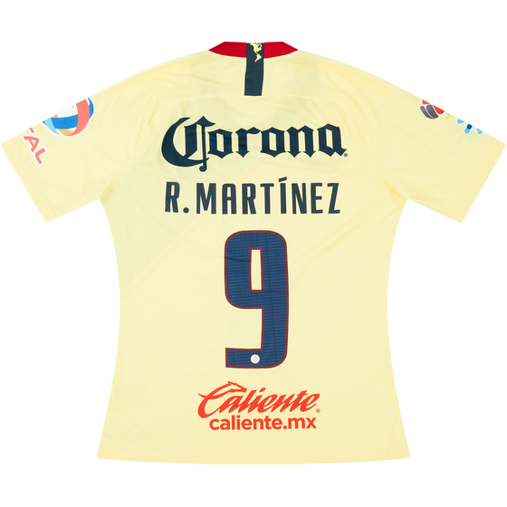 2018 Club America Match Worn Home Shirt R.Martinez #9 (v Man Utd)