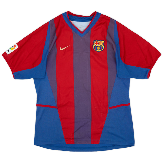 2002-03 Barcelona Home Shirt - 5/10 - (XL.Boys)