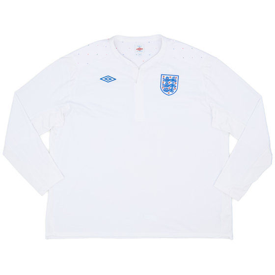 2011-12 England Home L/S Shirt - 9/10 - (4XL)