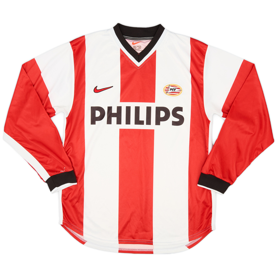 1998-00 PSV Player Issue Home L/S Shirt - 9/10 - (M)