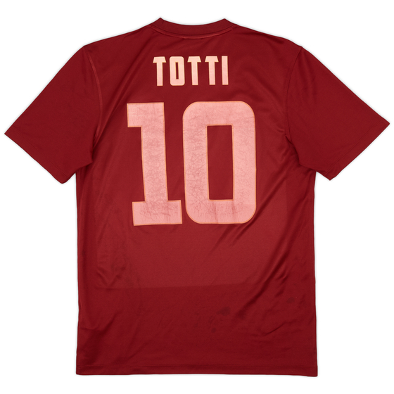 2014-15 Roma Basic Home Shirt Totti #10 - 5/10 - (M)