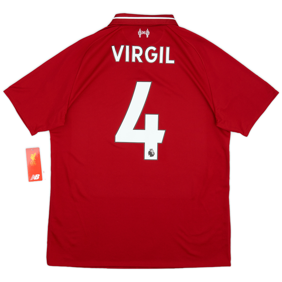 2018-19 Liverpool Home Shirt Virgil #4 (M)
