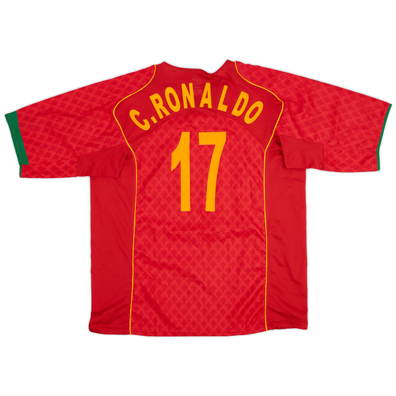2004-06 Portugal Home Shirt C. Ronaldo #17 - 9/10 - (XL)