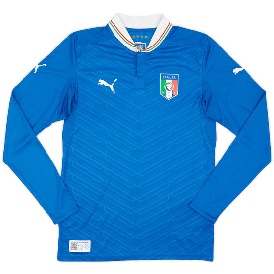 2012-13 Italy Home L/S Shirt - 10/10 - (S)