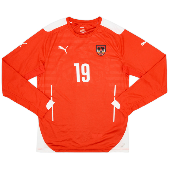 2014-16 Austria Player Issue Home L/S Shirt #19 - 9/10 - (L)