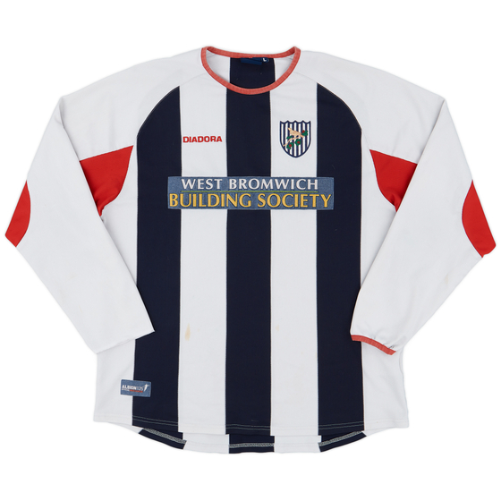2003-04 West Brom Home L/S Shirt - 6/10 - (L)