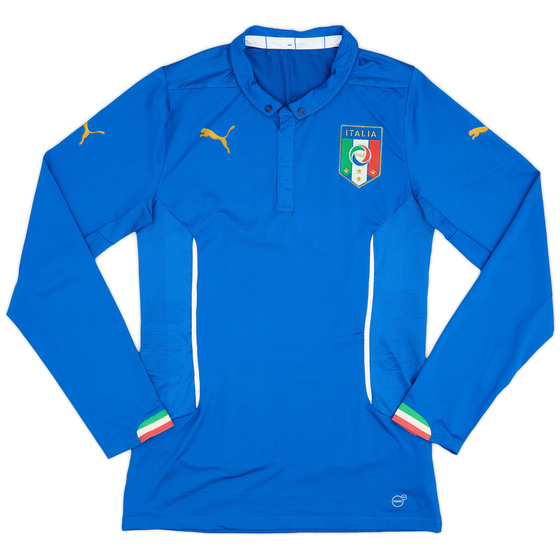 2014-15 Italy Authentic Home L/S Shirt - 9/10 - (XXL)