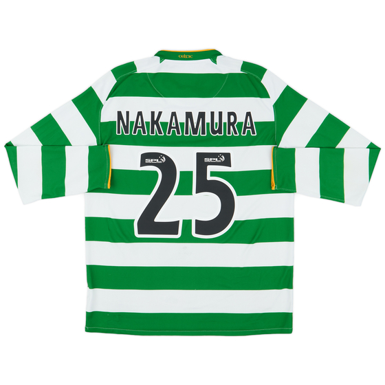 2008-10 Celtic Home L/S Shirt Nakamura #25 - 7/10 - (M)