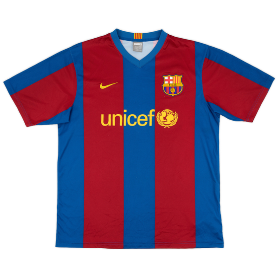 2007-08 Barcelona Basic Home Shirt - 7/10 - (L)
