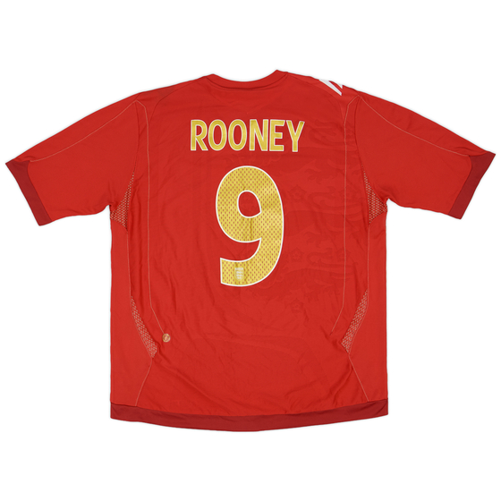 2006-08 England Away Shirt Rooney #9 - 7/10 - (XL)