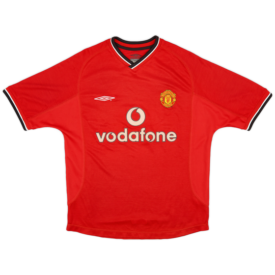 2000-02 Manchester United Home Shirt - 7/10 - (Y)