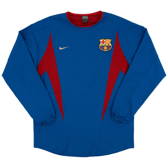 2002-03 Barcelona Player Issue Training L/S Shirt - 9/10 - (M)