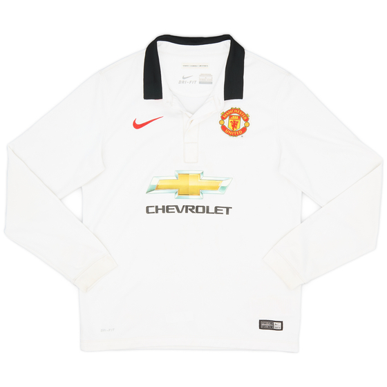 2014-15 Manchester United Away L/S Shirt - 7/10 - (L.Boys)