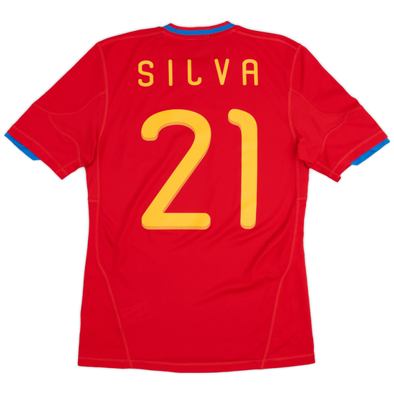 2009-10 Spain Home Shirt Silva #21 - 9/10 - (S)
