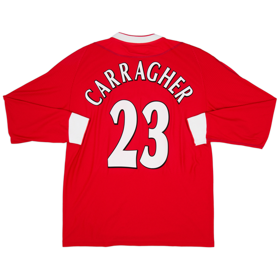 2002-04 Liverpool Home L/S Shirt Carragher #23 - 9/10 - (XL)