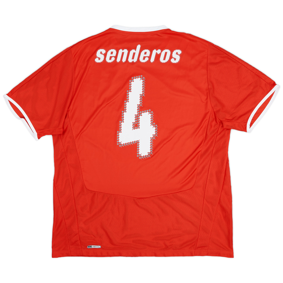 2008-10 Switzerland Home Shirt Senderos #4 - 9/10 - (XL)