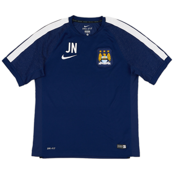 2014-15 Manchester City Nike Staff Issue Training Shirt 'JN' - 9/10 - (M)