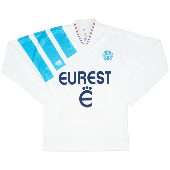 1993-94 Olympique Marseille Home L/S Shirt - 6/10 - (M/L)