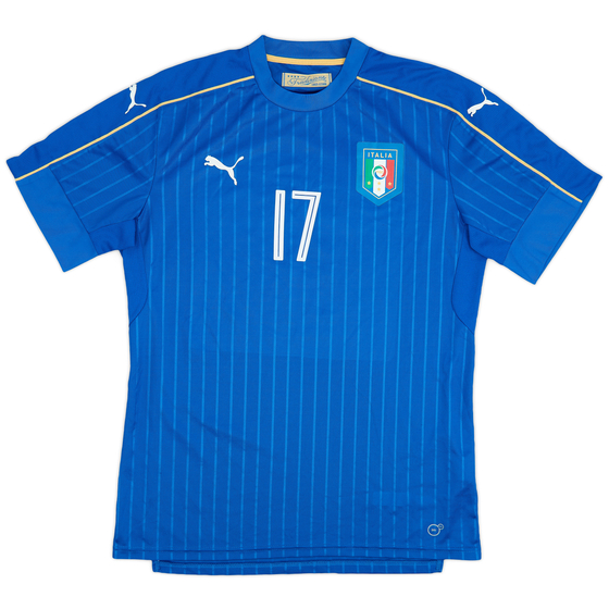 2016-17 Italy Player Issue Home Shirt #17 - 9/10 - (L)
