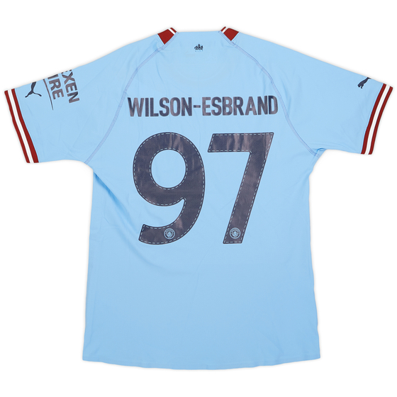 2022-23 Manchester City Player Issue Home Shirt Wilson-Esbrand #97