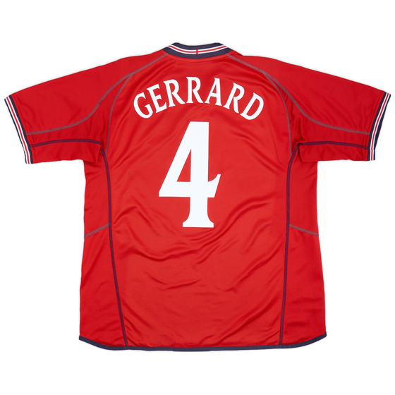 2002-04 England Away Shirt Gerrard #4 - 7/10 - (L)