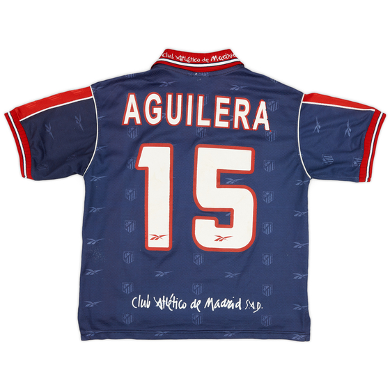 1998-99 Atletico Madrid Away Shirt Aguilera #15 - 8/10 - (XS)
