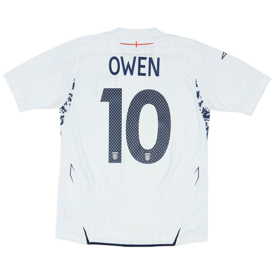 2007-09 England Home Shirt Owen #10 - 7/10 - (M)