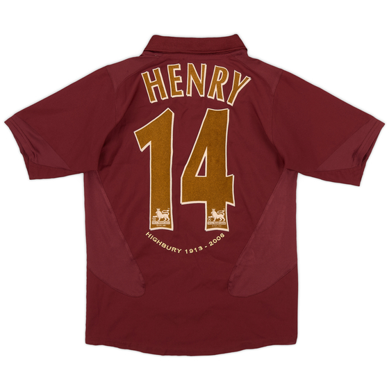 2005-06 Arsenal Home Shirt Henry #14 - 9/10 - (S.Boys)