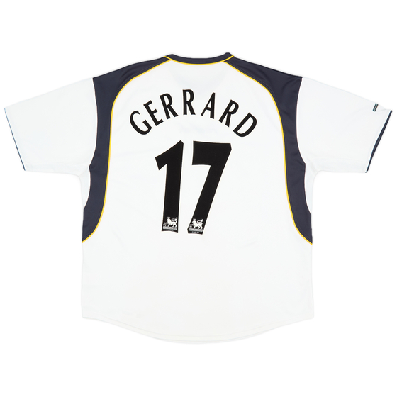 2001-03 Liverpool Away Shirt Gerrard #17- 9/10 - (XL)