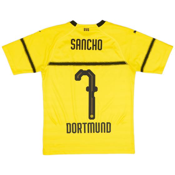 2018-19 Borussia Dortmund European Home Shirt Sancho #7 - 7/10 - (S)