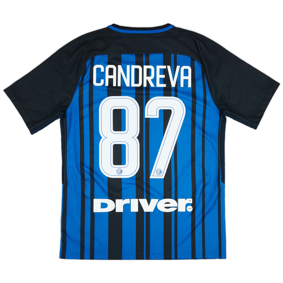 2017-18 Inter Milan Home Shirt Candreva #87 - 9/10 - (M)
