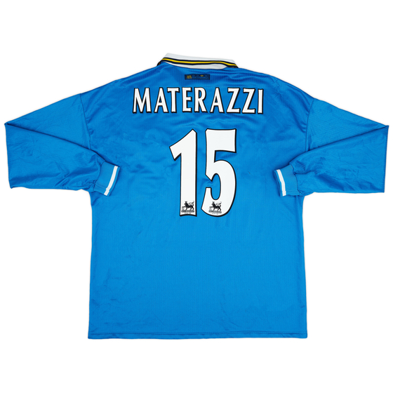 1997-99 Everton Home L/S Shirt Materazzi #15 - 8/10 - (XXL)