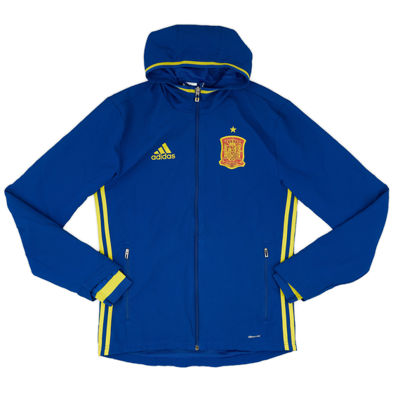 2014-15 Spain adidas Authentic Hooded Track Jacket - 9/10 - (S)