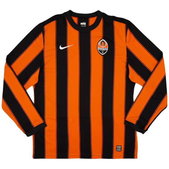 2009-10 Shakhtar Donestk Player Issue Home L/S Shirt - 8/10 - (L)
