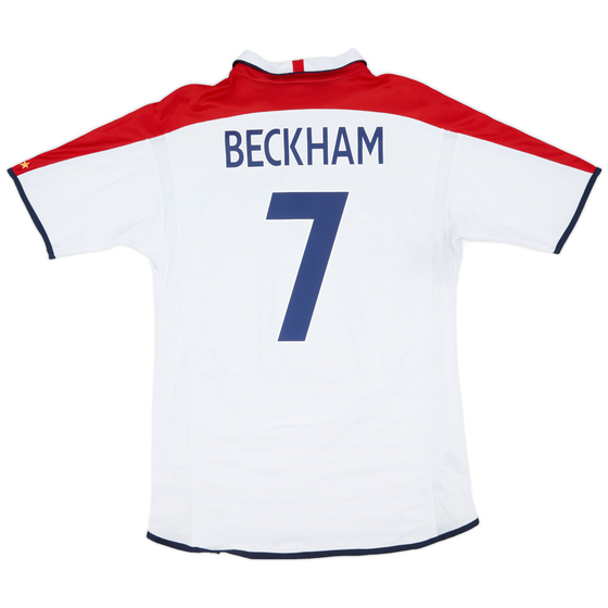 2003-05 England Home Shirt Beckham #7 - 6/10 - (L)