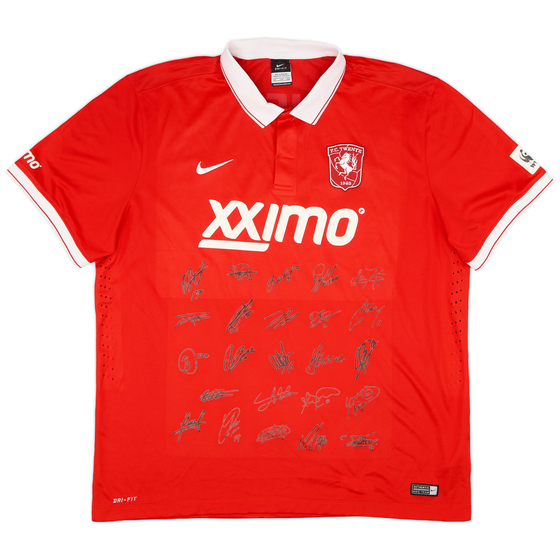 2014-15 FC Twente 'Signed' Authentic Home L/S Shirt - 9/10 - (XXL)