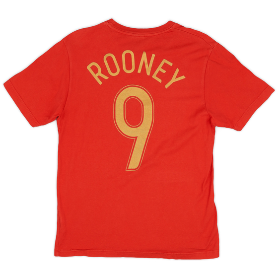 2006 England Nike Fan Tee Rooney #9 - 9/10 - (M)