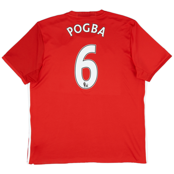 2016-17 Manchester United Home Shirt Pogba #6 - 9/10 - (XL)